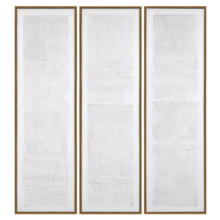 Three Tall White Wall Art