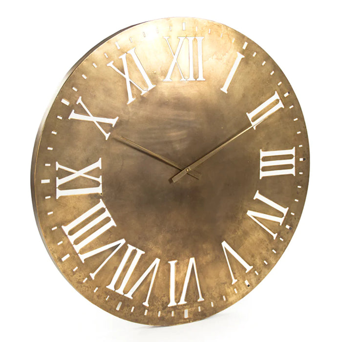 Large Copper Metal Clock