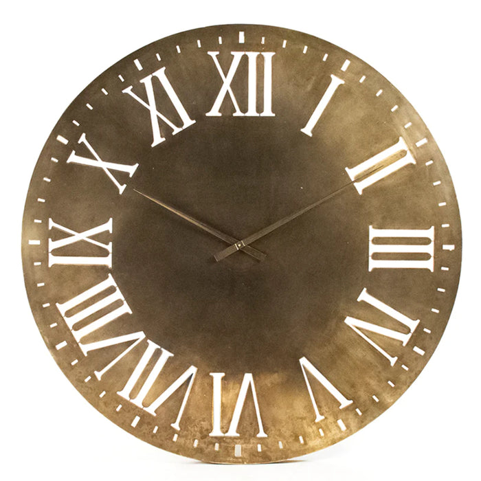 Large Copper Metal Clock