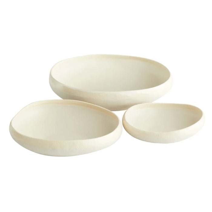 Irregular Large Round White Bowl