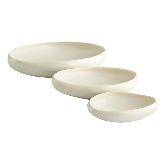 Irregular Large Round White Bowl