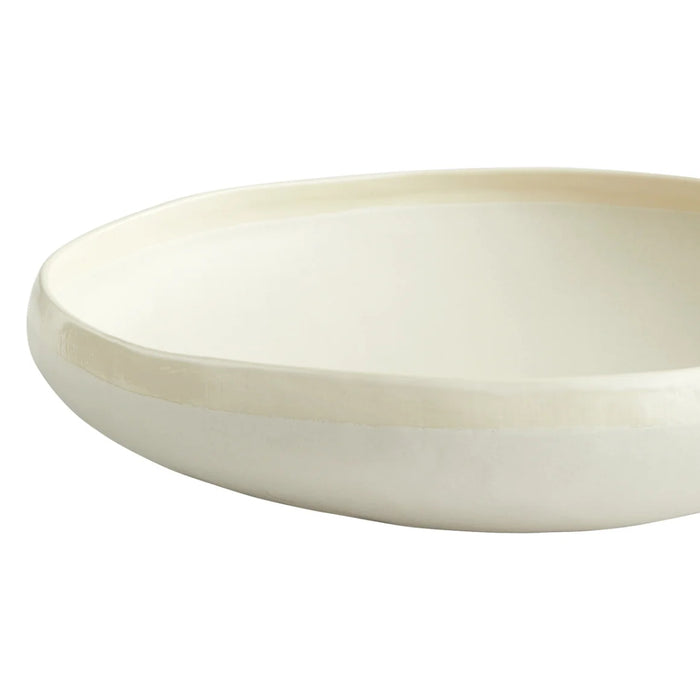 Irregular Large Round White Bowl