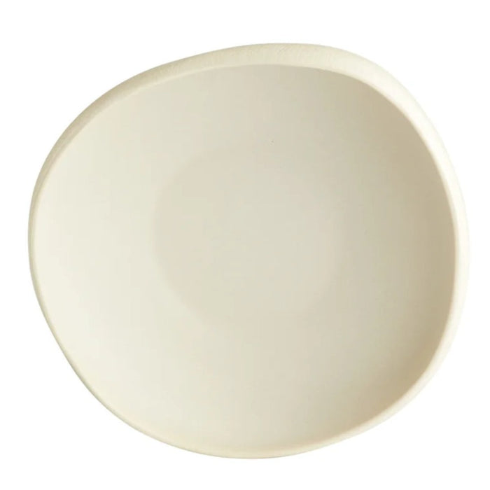 Irregular Large Round White Bowl