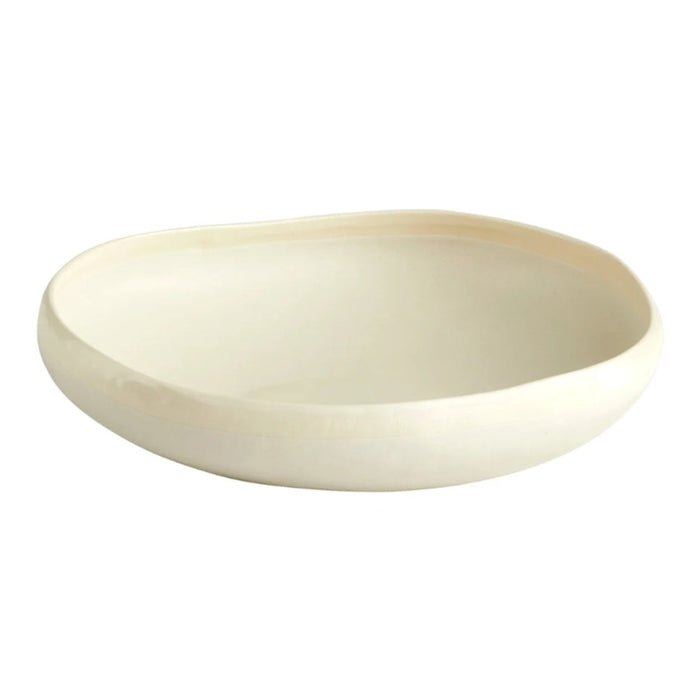 Irregular Large Round White Bowl