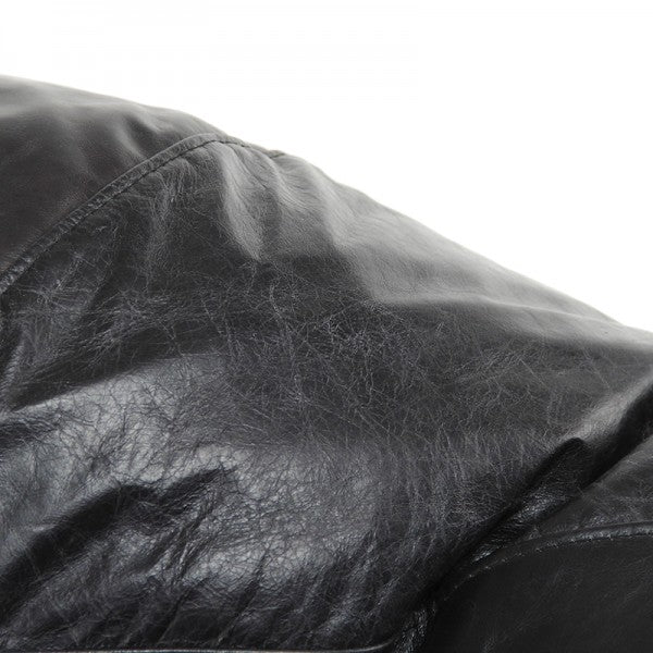 Dark Brown Leather Bean Bag