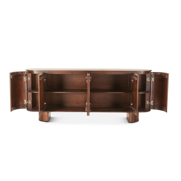 Modern Transitional Sideboard in Aged Mahogany