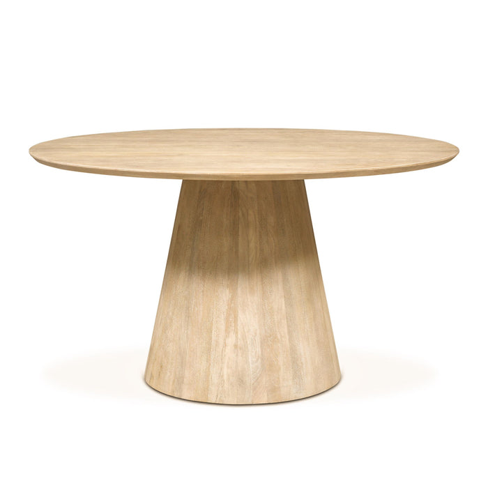 Natural Modern Wide Pedestal Based Table