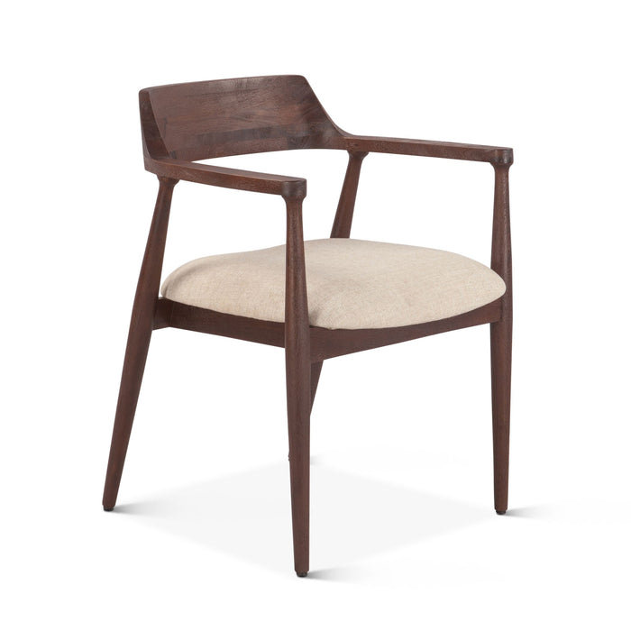 Mid-Century Wooden Upholstered Dining Chair