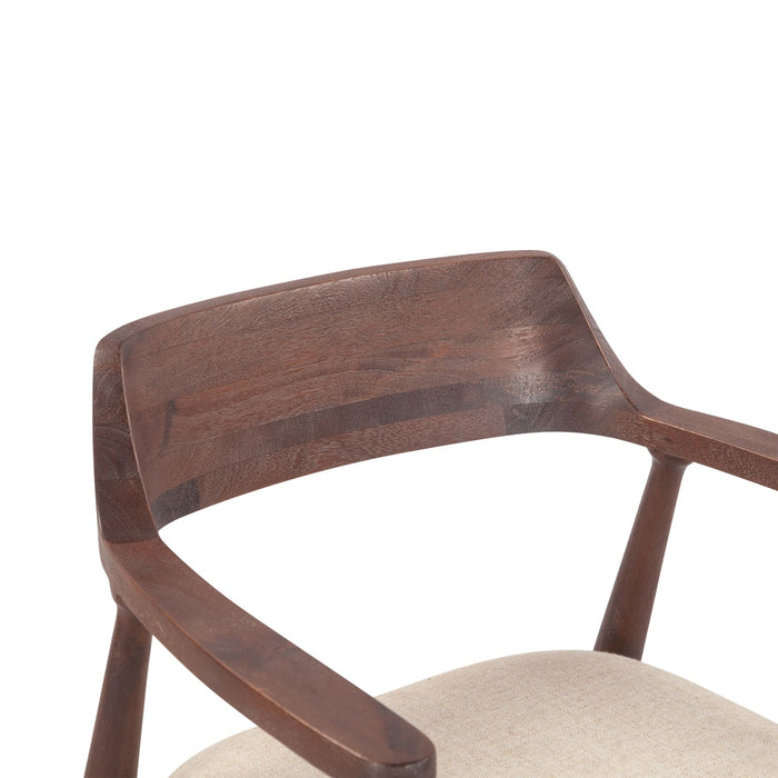 Mid-Century Wooden Upholstered Dining Chair