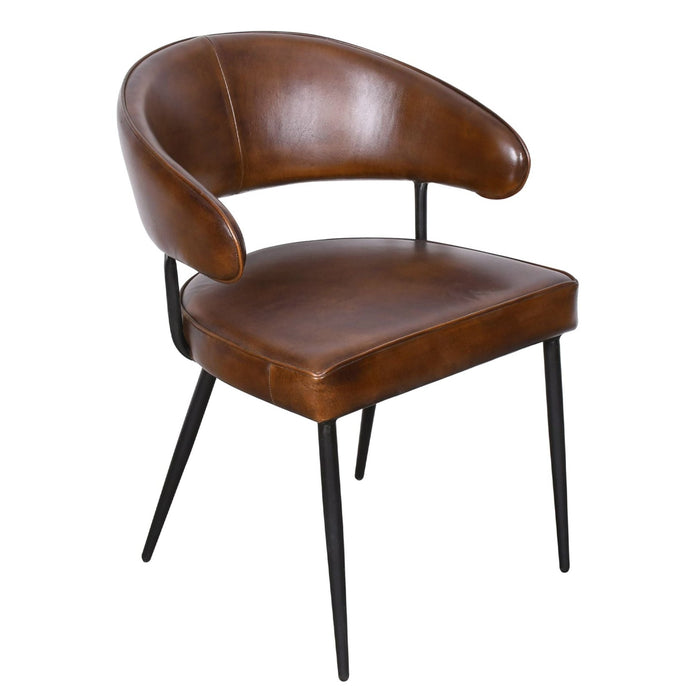 Leather Chestnut Dining Chair