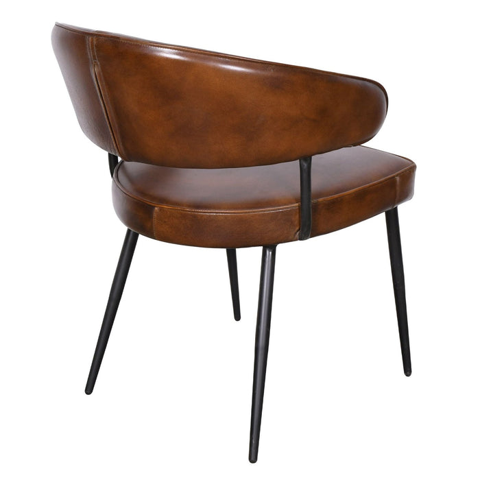 Leather Chestnut Dining Chair