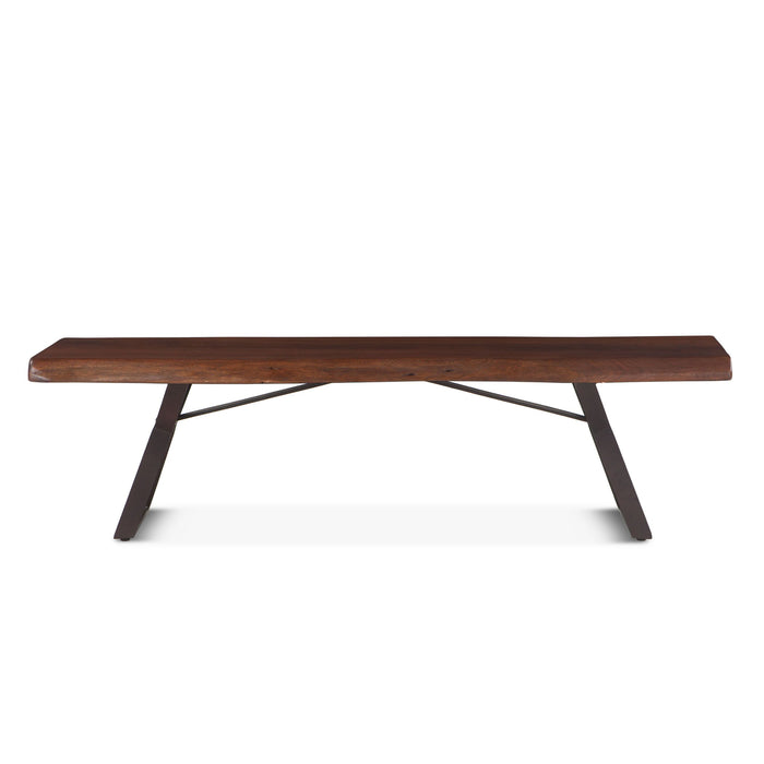 Industrial Walnut Bench