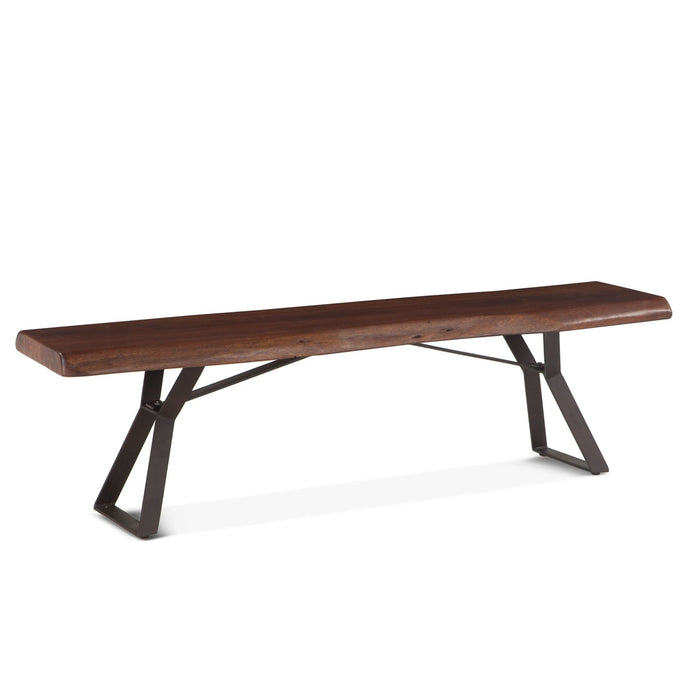 Industrial Walnut Bench