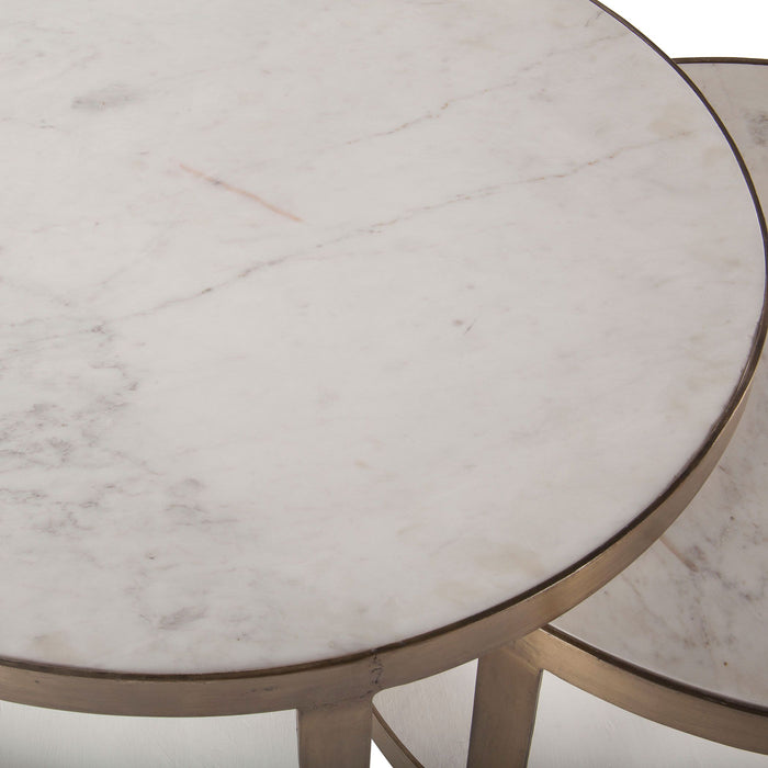 White Marble Nesting Coffee Table