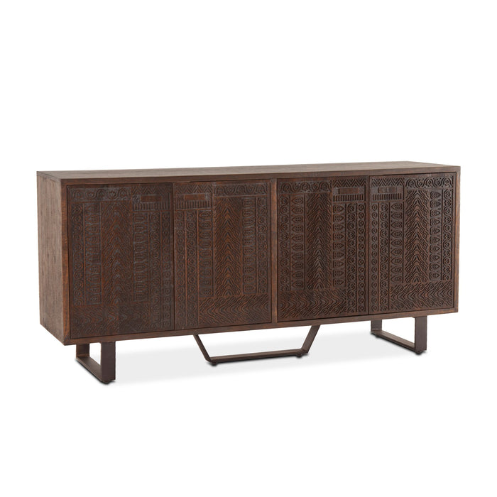 Rustic Premium Dark Walnut Sideboard