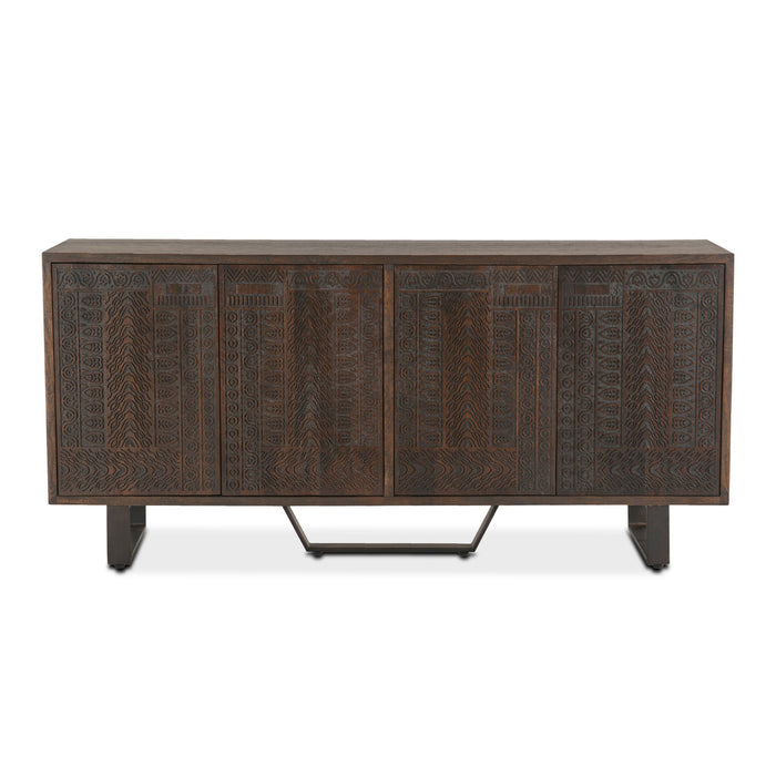 Rustic Premium Dark Walnut Sideboard