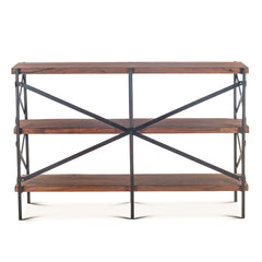 Raw Walnut Wide Bookshelf