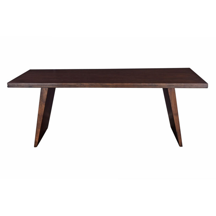 Mid-Century Matte Brown Dining Table