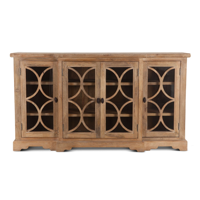 Antique Oak Glass Sideboard