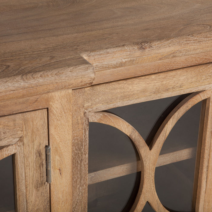 Antique Oak Glass Sideboard