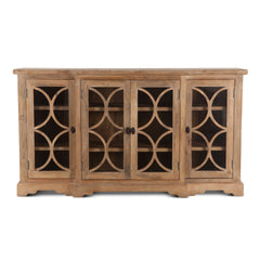 Antique Oak Glass Sideboard