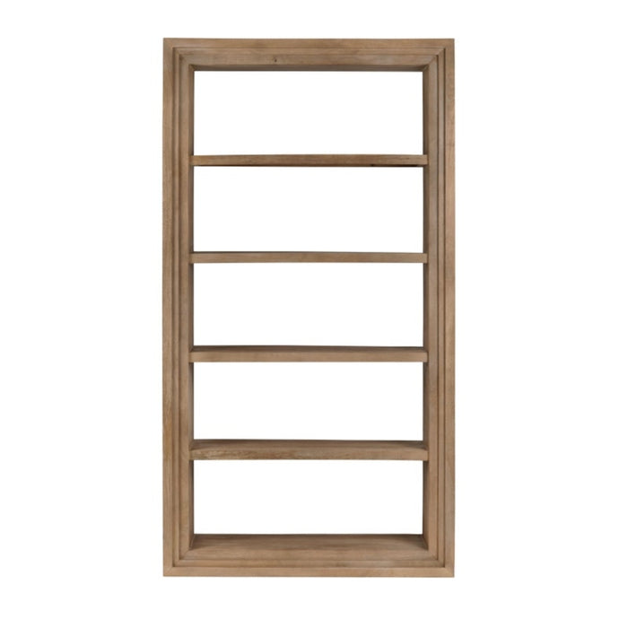 Beveled Wood Framed Minimalist Bookshelf