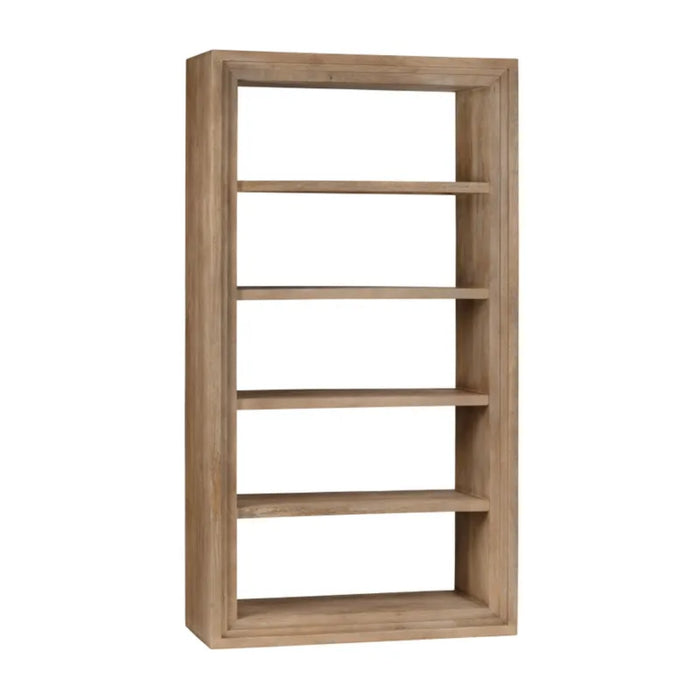 Beveled Wood Framed Minimalist Bookshelf