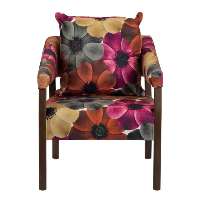 Eclectic Modern Floral Accent Chair