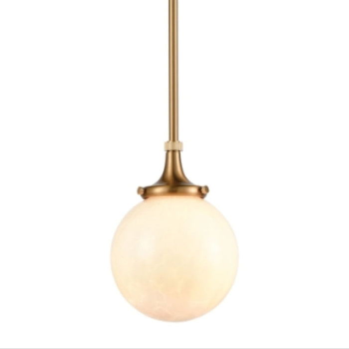 Frosted Glass Globe Gold Pendant Light