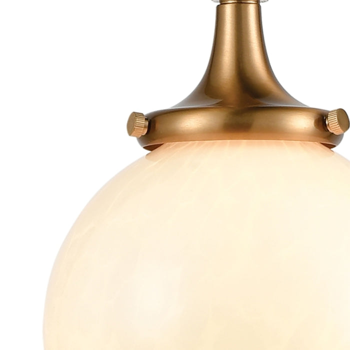 Frosted Glass Globe Gold Pendant Light