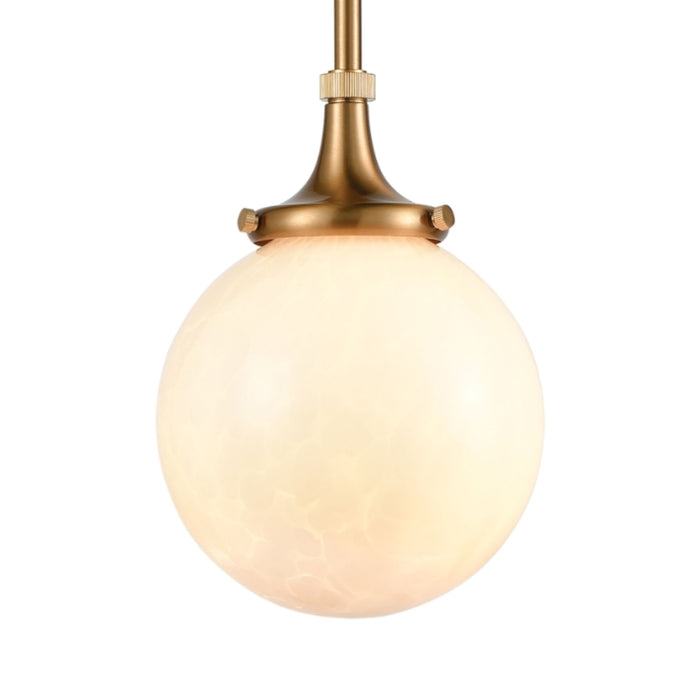 Frosted Glass Globe Gold Pendant Light