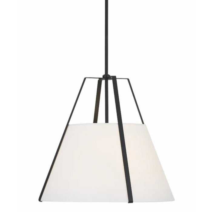 3-Light Double White Silk Shade Pendant