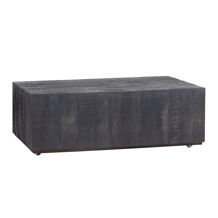 Rustic Dark Brown Cuboid Coffee Table