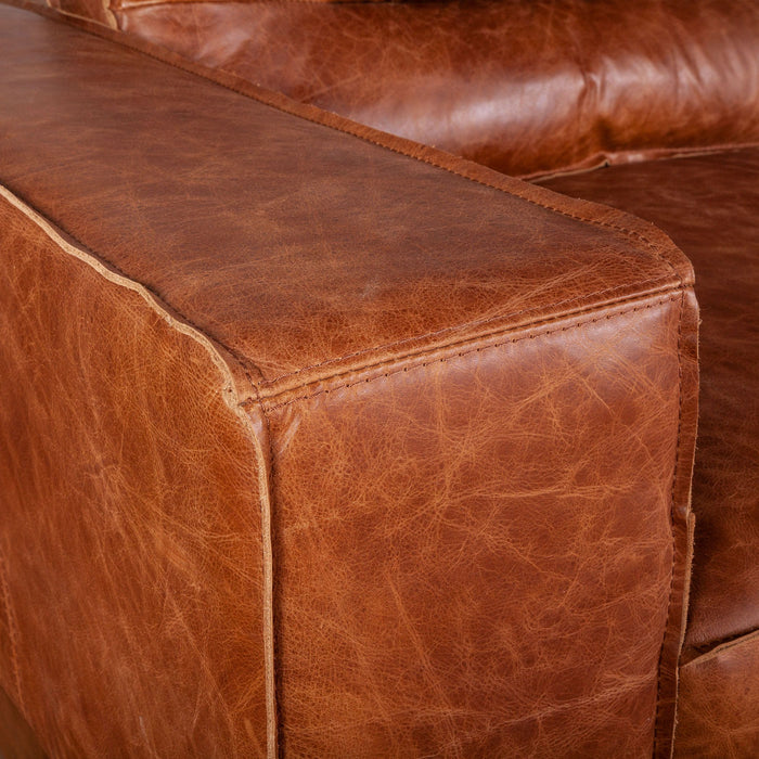 Portofino Industrial Brown Leather Sofa