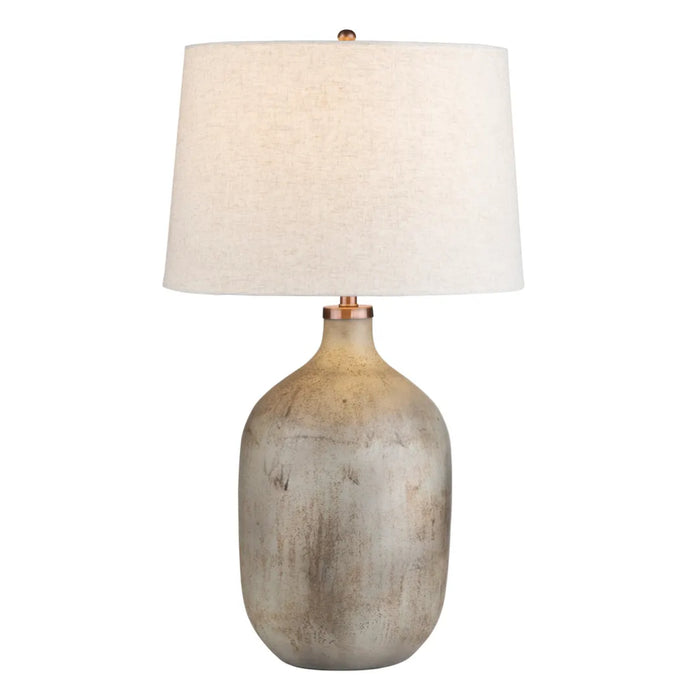 Glass Earth-Tone Table Lamp