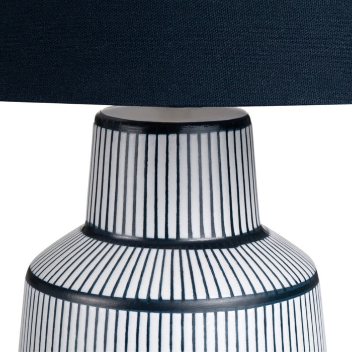 Maritime Blue Striped Lamp