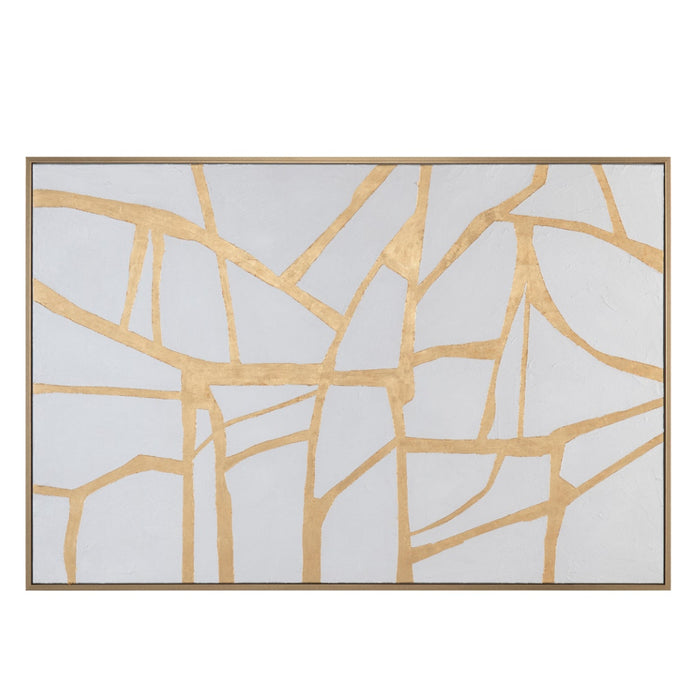 Abstract Gold Pattern Wall Art