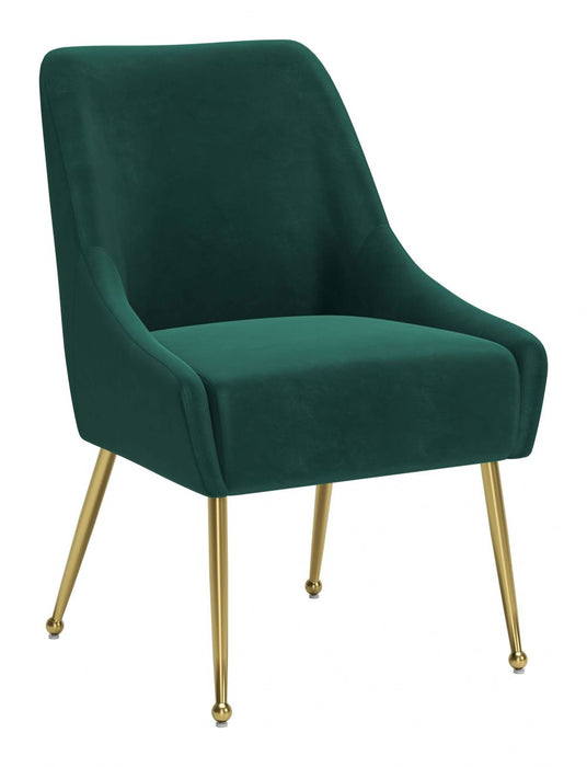 Modern Green Upholstered Dining Chair