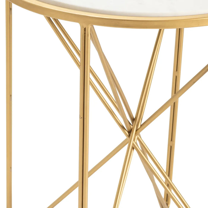 Hairpin Leg Gold Accent Table