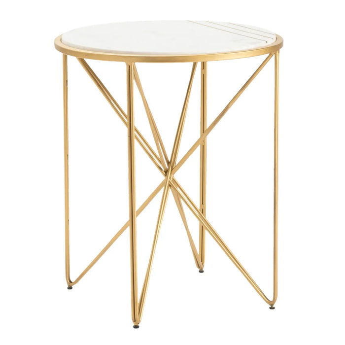 Hairpin Leg Gold Accent Table