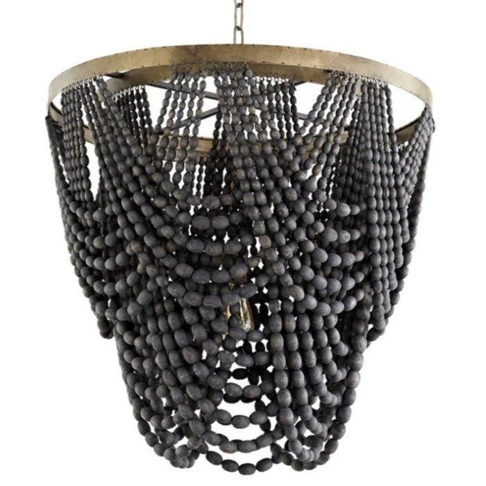 Wide Black Beads Pendant