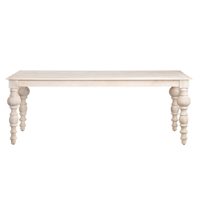 White-Washed Long Dining Table