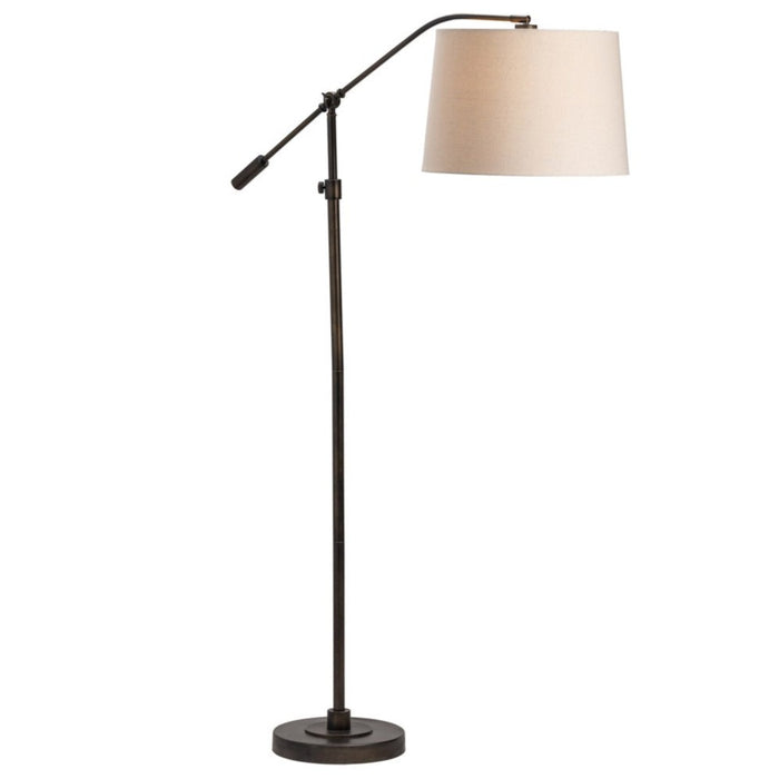 Adjustable Natural Shade Floor Lamp