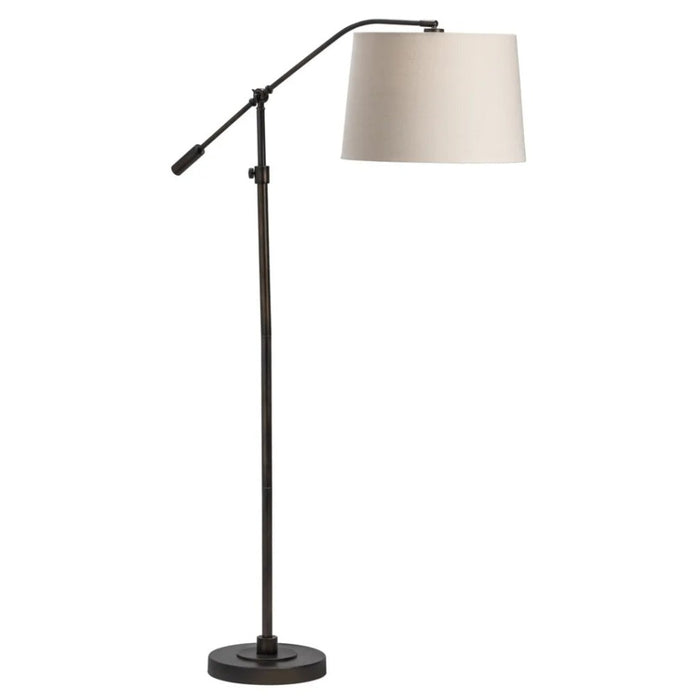 Adjustable Natural Shade Floor Lamp