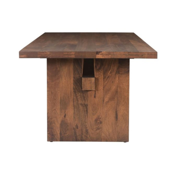 Honey Brown Slab Legged Dining Table