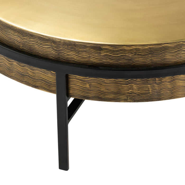 Round Brass Coffee Table