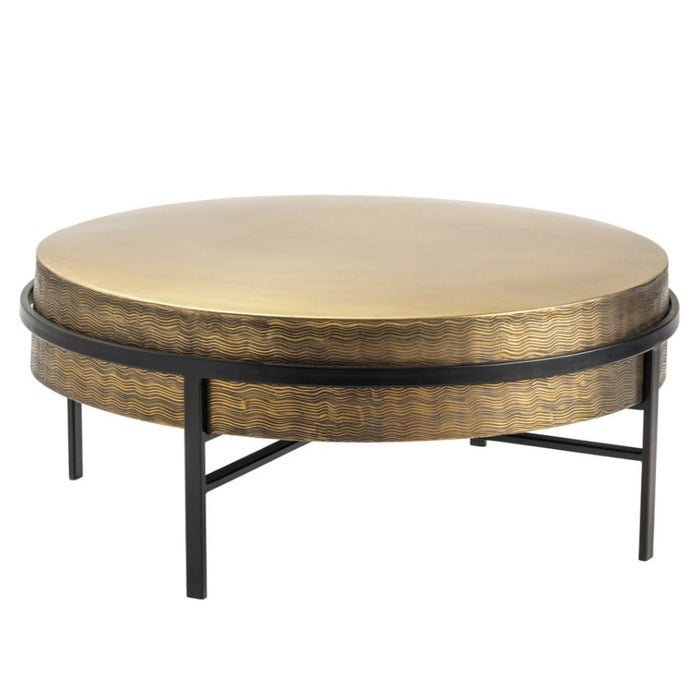 Round Brass Coffee Table