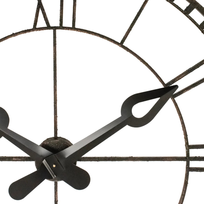 Large Black Iron Wall Clock