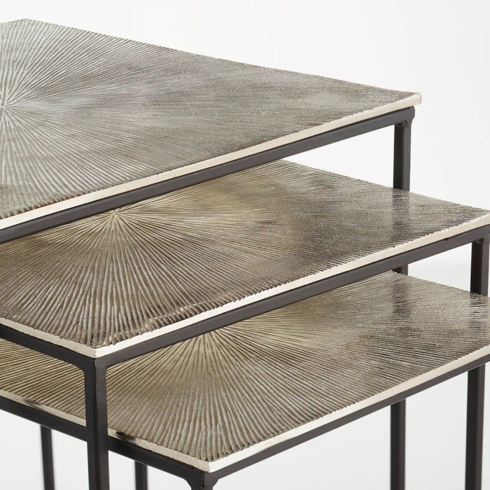 Silver Starburst Nesting Tables