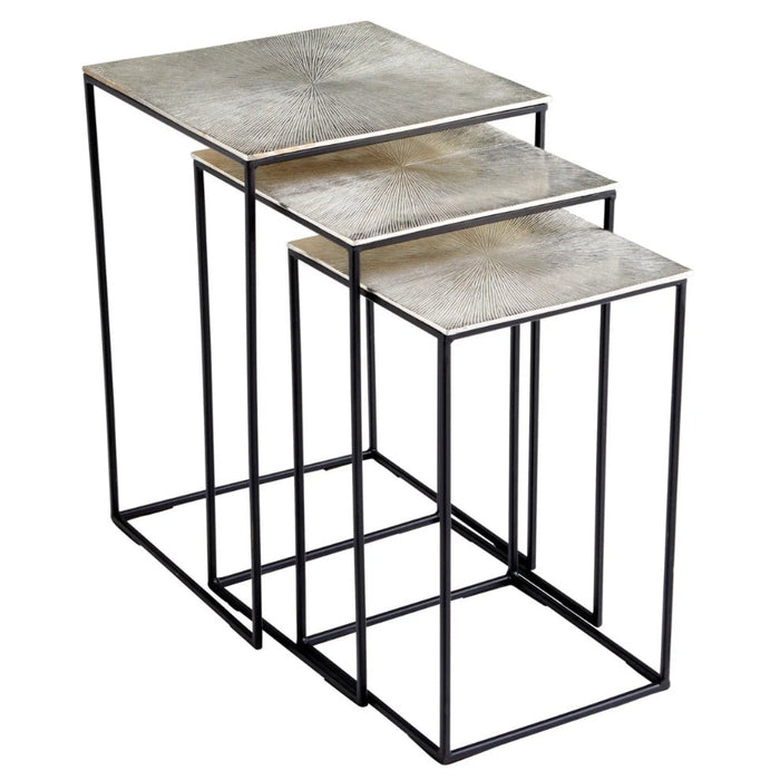 Silver Starburst Nesting Tables